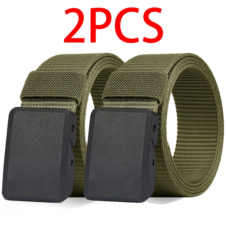 Men's Belt Outdoor Casual Canvas Belt Metal Free Training Nylon Tactical Belt With Pants Jeans Belt Sports Belts For Men Women