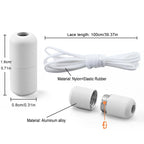 1 Pair Non-Removable Shoelaces Capsule Buckle Elastic Design for Fashionable Board and Sports Shoes