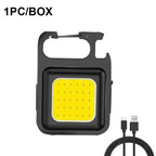 Super Bright MINI COB Keychain Flashlight Charging Lamp Camping Lights with Magnet 3 Lighting Modes for Camping Home