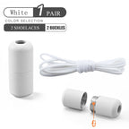 1 Pair Non-Removable Shoelaces Capsule Buckle Elastic Design for Fashionable Board and Sports Shoes