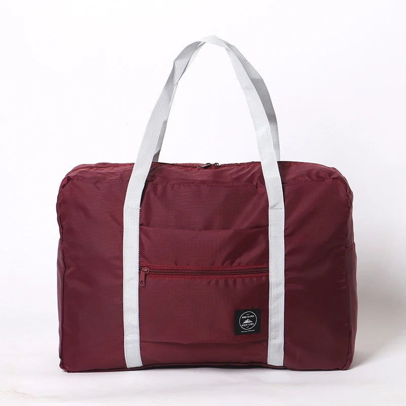 Portable and lightweight travel luggage bag, large capacity sports and fitness bag, foldable handheld boarding bag