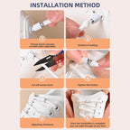 1 Pair Non-Removable Shoelaces Capsule Buckle Elastic Design for Fashionable Board and Sports Shoes