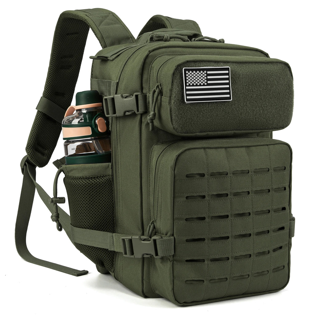 25/45L Women/men Tactical Backpack School bag Outdoor camping equipment back pack Gym Rucksack Treeking with Dual Cup Holder