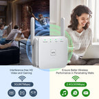 5Ghz WiFi Repeater AC1200 Wi-Fi Booster WiFi Extender Amplificateur 2.4G/5GHz Wi-Fi Signal Booster Point d'accès réseau longue portée