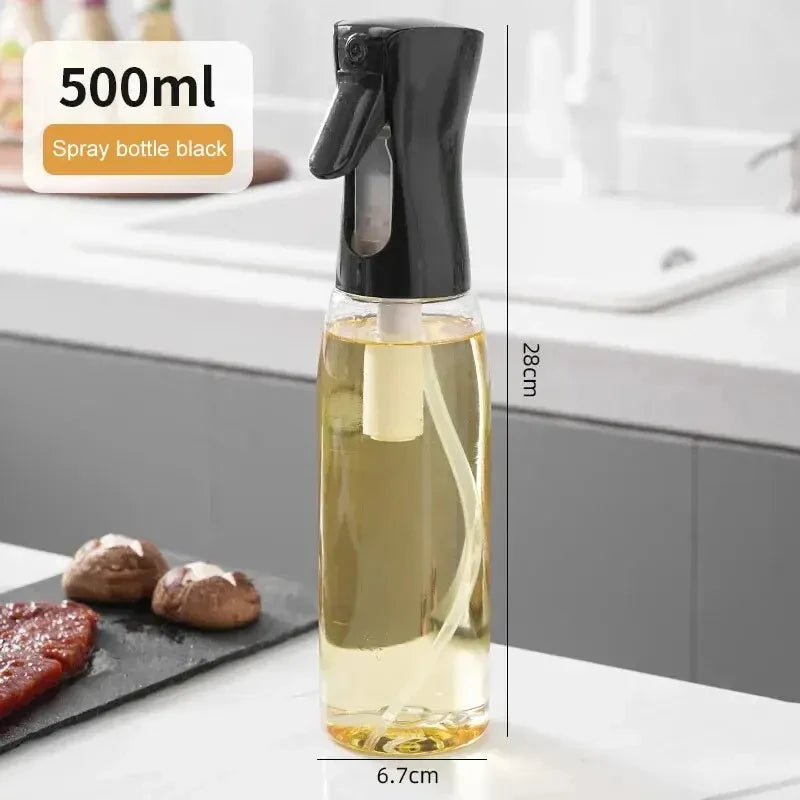 200/300/500mlOil Spray Plastic Household Kitchen Oil Spray Bottle Or Oil Brush Nebulizing Mist Filling Cooking Dual Use BBQ