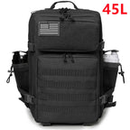 25/45L Women/men Tactical Backpack School bag Outdoor camping equipment back pack Gym Rucksack Treeking with Dual Cup Holder