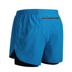 Men's Running Shorts Quick-drying Fitness Black Double Layer Shorts Men New Sport Workout Training Bodybuilding Short Pants