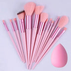 13pcs Premium Synthetic Nylon Bristle Makeup Brush Set - Soft, Gentle, and Cruelty-Free for Flawless Foundation, Blush, Powder,