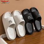 Rafford Bear Print Slides Soft Non-Slip Quick-Dry Unisex Sandals for Home Bathroom Dorm Couples Summer Shoes