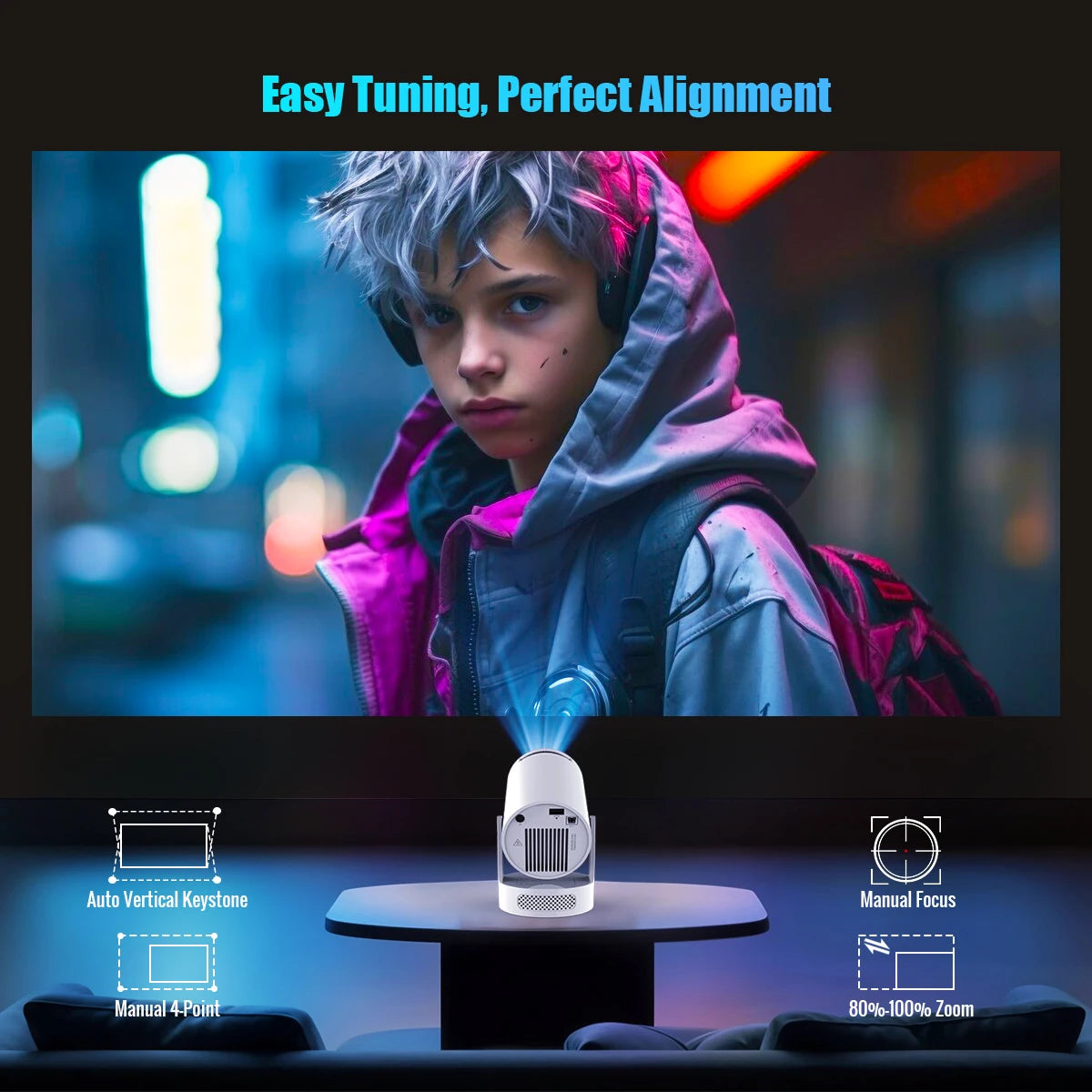 Magcubic 8K Wifi6 Projector 290ANSI Android 14 Dual WIFI Allwinner H726 BT5.4 1280*720P Home Cinema Outdoor Portable HY300 Pro +
