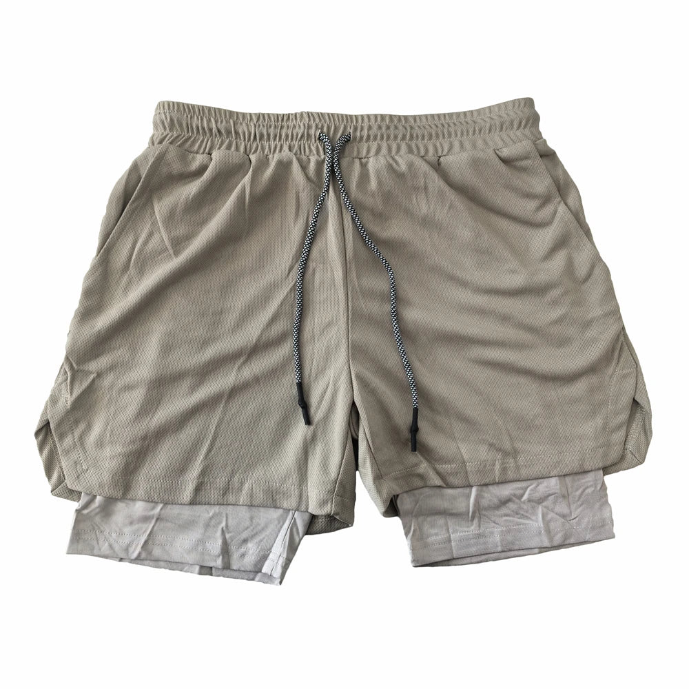 Camo Running Shorts Men Gym Sports Shorts 2 In 1 Quick Dry Workout Training Gym Fitness Jogging Short Pants Summer Men Shorts