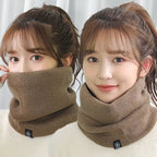 Fashion Women Knitted Scarf Solid Cashmer Like Winter Snood Scarves Lady Warm Wool Fur Thick Unisex Men Neck Scarfs Ring