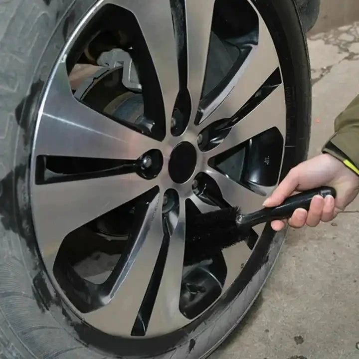 Car Wheel Cleaning Brush Profession Tire Auto Cleaning Detailing Care Wet  Dry Wheel Tire Rim Clean Brush Goods Accessory