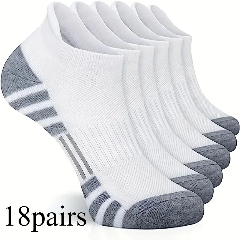 3 Pairs Ankle Athletic Running Socks Cushioned  Breathable Low Cut Sports Tab Socks For Men And Women
