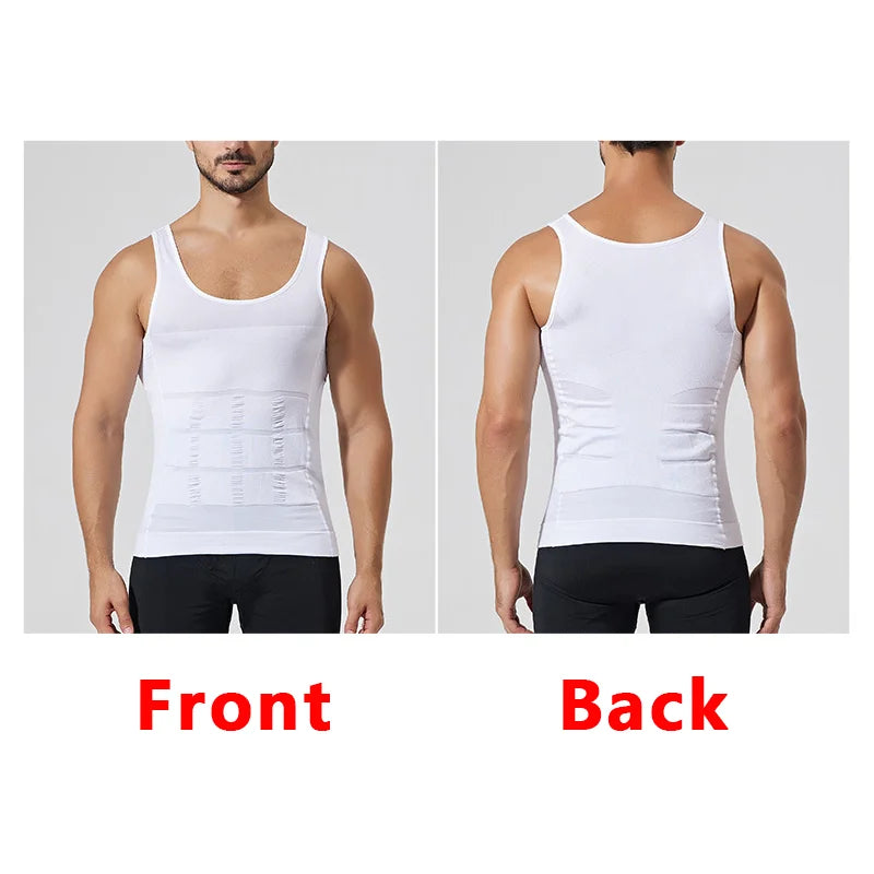 YBFDO Hommes Body Shaper Slimming Compression Vest Undershirt Soumission Taille Sans Couture Tank Top Ventre Ventre Poids Perte De Poids Shapewear
