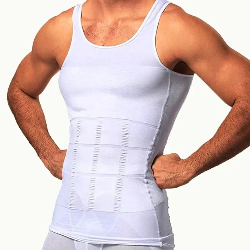 YBFDO Hommes Body Shaper Slimming Compression Vest Undershirt Soumission Taille Sans Couture Tank Top Ventre Ventre Poids Perte De Poids Shapewear