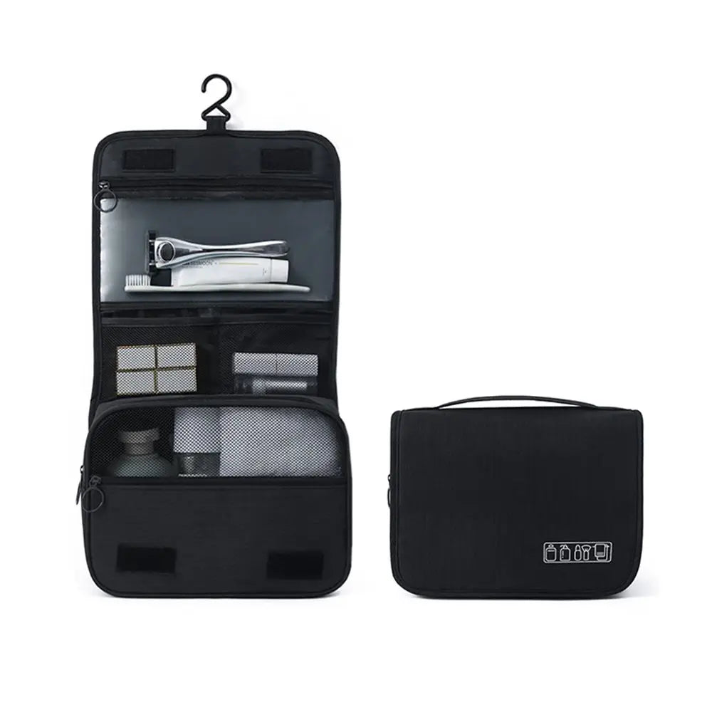 Foldable Toiletry Bag Organizer Hanging Storage Bag Bathroom Makeup Bag Case Travel Dry And Wet Separation Cosmetic Wash Bag