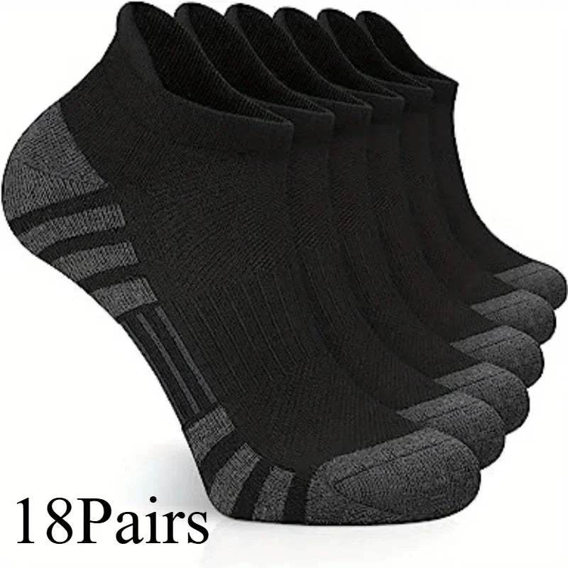 3 Pairs Ankle Athletic Running Socks Cushioned  Breathable Low Cut Sports Tab Socks For Men And Women