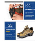 Upgrade 1Pair Climbing Shoe Spikes for  Grip Walk Traction Cleats 8-Teeth for Outdoor Enthusiasts Men Women Adults