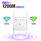 5Ghz WiFi Repeater AC1200 Wi-Fi Booster WiFi Extender Amplificateur 2.4G/5GHz Wi-Fi Signal Booster Point d'accès réseau longue portée